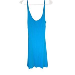 OGL Plantive Ribbed Sleeveless Bodysuit with Shorts Skirt Size XS Aqua Blue NWT
